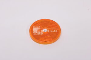 REFLEX RUND ORANGE 60MM MED SKRUVHÅL